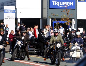 The Distinguished Gentlemens Ride Prostate Cancer UK Youles Triumph Manchester