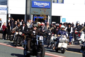The Distinguished Gentlemens Ride Prostate Cancer UK Youles Triumph Manchester