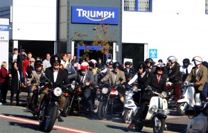 The Distinguished Gentlemens Ride Prostate Cancer UK Youles Triumph Manchester